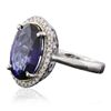 Image 2 : 14KT Two-Tone Gold 6.61ct Tanzanite and Diamond Ring