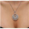 Image 5 : 14KT White Gold 1.63ctw Diamond Pendant With Chain
