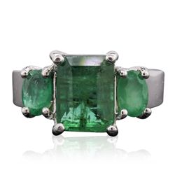 14KT White Gold 4.12ct Emerald Ring