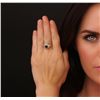 Image 3 : 14KT Yellow Gold 1.31ct Sapphire and Diamond Ring