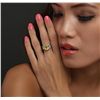 Image 4 : 18KT White Gold 4.31ct Yellow Sapphire and Diamond Ring