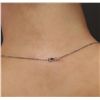 Image 5 : 14KT White Gold 0.93ctw Diamond Pendant With Chain