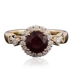 14KT Yellow Gold 0.94ct Ruby and Diamond Ring