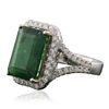 Image 2 : 14KT Two-Tone 6.53ct Emerald and Diamond Ring