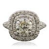 Image 1 : 14KT White Gold EGL Certified 2.45ctw Round Brilliant Cut Diamond Ring