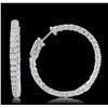 Image 4 : 14KT White Gold 1.28ctw Diamond Earrings