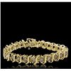 Image 3 : 14KT Yellow Gold 8.25ctw Diamond Bracelet