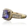 Image 4 : 14KT Yellow Gold 2.43ct Tanzanite and Diamond Ring