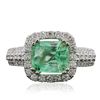 Image 1 : 14KT Two-Tone Gold 2.74ct Emerald and Diamond Ring