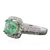 Image 2 : 14KT Two-Tone Gold 2.74ct Emerald and Diamond Ring