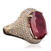 Image 2 : 14KT Yellow Gold 11.18ct Ruby and Diamond Ring