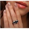 Image 3 : 18KT White Gold 2.58ctw Sapphire and Diamond Ring