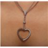 Image 5 : 14KT White Gold 2.20ctw Diamond Heart Pendant With Chain