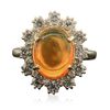 Image 3 : 14KT Yellow Gold 4.17ct Opal and Diamond Ring
