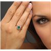 Image 5 : 14KT Rose Gold 1.06ct Emerald and Diamond Ring