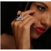 Image 5 : 18KT White Gold GIA Certified 15.73ct Tanzanite and Diamond Ring