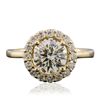 Image 3 : 14KT Yellow Gold EGL Certified 2.00ctw Round Brilliant Cut Diamond Ring