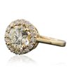 Image 4 : 14KT Yellow Gold EGL Certified 2.00ctw Round Brilliant Cut Diamond Ring