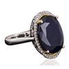 Image 2 : 14KT Two-Tone Gold 13.11ct Sapphire and Diamond Ring