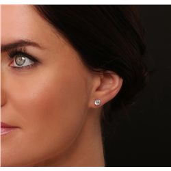 14KT White Gold 1.29ctw Diamond Stud Earrings