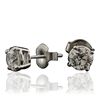 Image 4 : 14KT White Gold 1.29ctw Diamond Stud Earrings