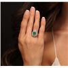 Image 2 : 14KT White Gold 3.00ct Emerald and Diamond Ring