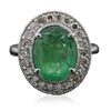 Image 3 : 14KT White Gold 3.00ct Emerald and Diamond Ring