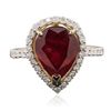 Image 1 : 14KT Yellow Gold 3.98ct Ruby and Diamond Ring
