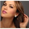 Image 2 : 18KT Yellow Gold Pearl and Diamond Earrings