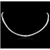 Image 3 : 14KT White Gold 5.73ctw Diamond Necklace