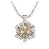 Image 3 : 14KT White Gold 3.02ctw Diamond Pendant With Chain