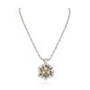 Image 4 : 14KT White Gold 3.02ctw Diamond Pendant With Chain