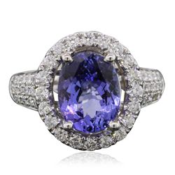 14KT White Gold 2.94ct Tanzanite and Diamond Ring