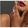 Image 5 : 14KT White Gold 7.52ct Sapphire and Diamond Ring