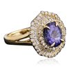 Image 2 : 14KT Yellow Gold 2.74ct Tanzanite and Diamond Ring