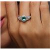 Image 4 : 18KT White Gold 0.71ct Emerald and Diamond Ring