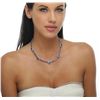 Image 1 : 14KT White Gold 37.95ctw Tanzanite and Diamond Necklace