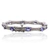 Image 2 : 14KT White Gold 6.08ctw Tanzanite and Diamond Bracelet