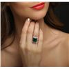 Image 3 : 14KT White Gold 7.86ct Emerald and Diamond Ring