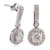 Image 2 : 14KT White Gold 1.62ctw Diamond Earrings