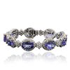 Image 1 : 14KT Two-Tone Gold 25.74ctw Tanzanite and Diamond Bracelet