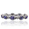 Image 2 : 14KT Two-Tone Gold 25.74ctw Tanzanite and Diamond Bracelet