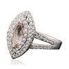 Image 2 : 14KT White Gold 1.20ct Morganite and Diamond Ring