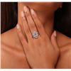 Image 3 : 14KT White Gold 1.20ct Morganite and Diamond Ring