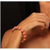 Image 2 : 14KT Yellow Gold 64.90ctw Coral and Diamond Bracelet