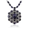 Image 3 : 14KT White Gold 196.43ctw Sapphire Necklace
