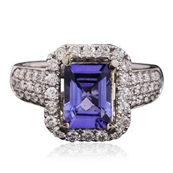 14KT Two-Tone Gold 2.00ct Tanzanite and Diamond Ring