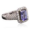 Image 2 : 14KT Two-Tone Gold 2.00ct Tanzanite and Diamond Ring