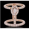 Image 1 : 14KT Rose Gold 1.23ctw Diamond Ring