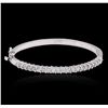 Image 1 : 14KT White Gold 2.52ctw Diamond Bangle Bracelet